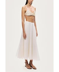 Nocturne Women's Flowy High-Waisted Midi Skirt
