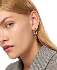 Ana Luisa Tia Medium Gold-Plated Hoop Earrings