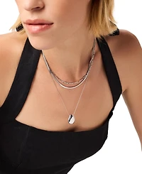 Ana Luisa Pebble Rhodium-Plated Pendant Necklace