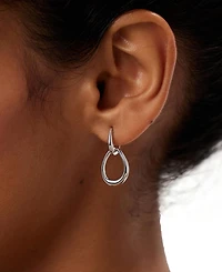Ana Luisa Sage Rhodium-Plated Drop Earrings