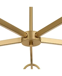 Possini Euro Design Evora Brass and Opal Glass 5-Light Chandelier