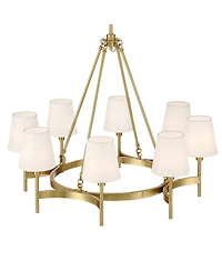 Possini Euro Design Greta Brass 8-Light Shade Chandelier