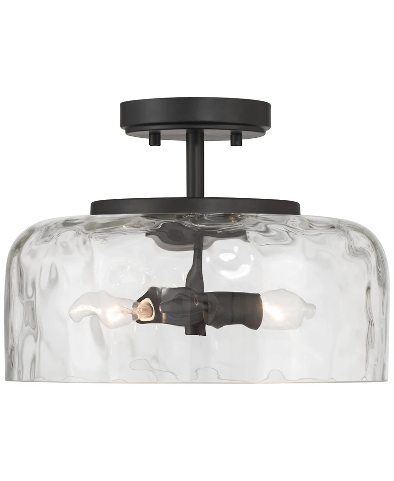 Possini Euro Design Luther Water Glass 2-Light Ceiling Light