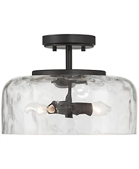 Possini Euro Design Luther Water Glass 2-Light Ceiling Light