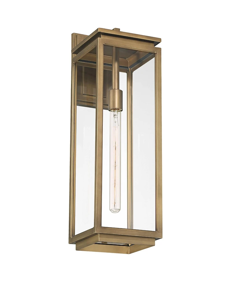 Possini Euro Design Atkins High Die Cast Brass Outdoor Wall Light