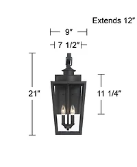 Possini Euro Design Ackerly Textured Light Outdoor Wall Light