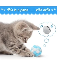 Aronkl Interactive Cat Toys Set Foldable Tunnel Teaser Wand Springs Mice Crinkle Balls Bell Puzzle for Indoor Cats Gift