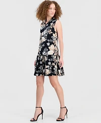Robbie Bee Women's Front-Zip Sleeveless A-Line Dress