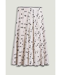 Nocturne Women's High-Rise Midi Skirt with Print Details