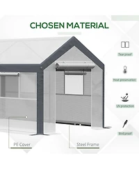 Outsunny 12' x 7' x 7' Outdoor Walk-In Tunnel house Garden Warm House