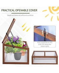 Outsunny 39" x 26" x 16" Wood Cold Frame