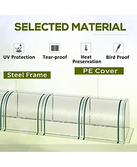 Outsunny Portable Tunneled house with Zippe Doors