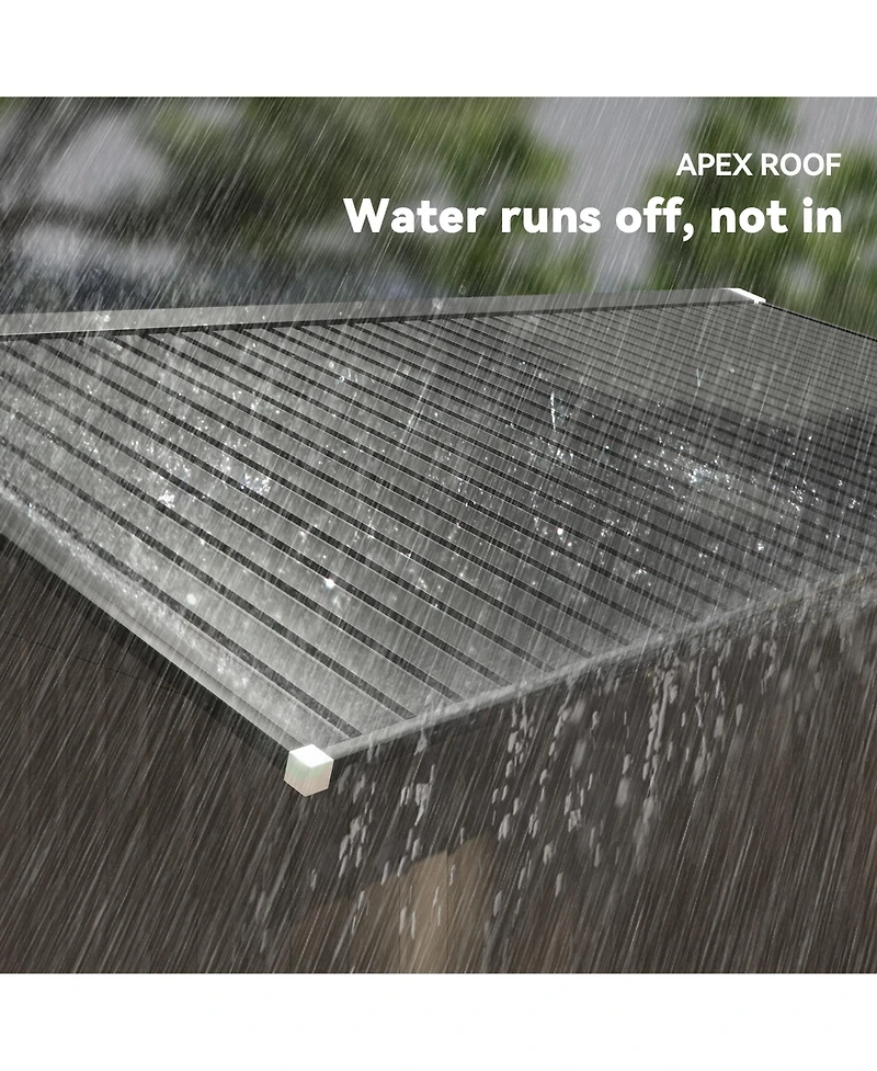 Outsunny 11' x 13' Storage Shed Garden Tool House w/ Vents Doors