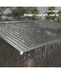 Outsunny 11' x 13' Storage Shed Garden Tool House w/ Vents Doors