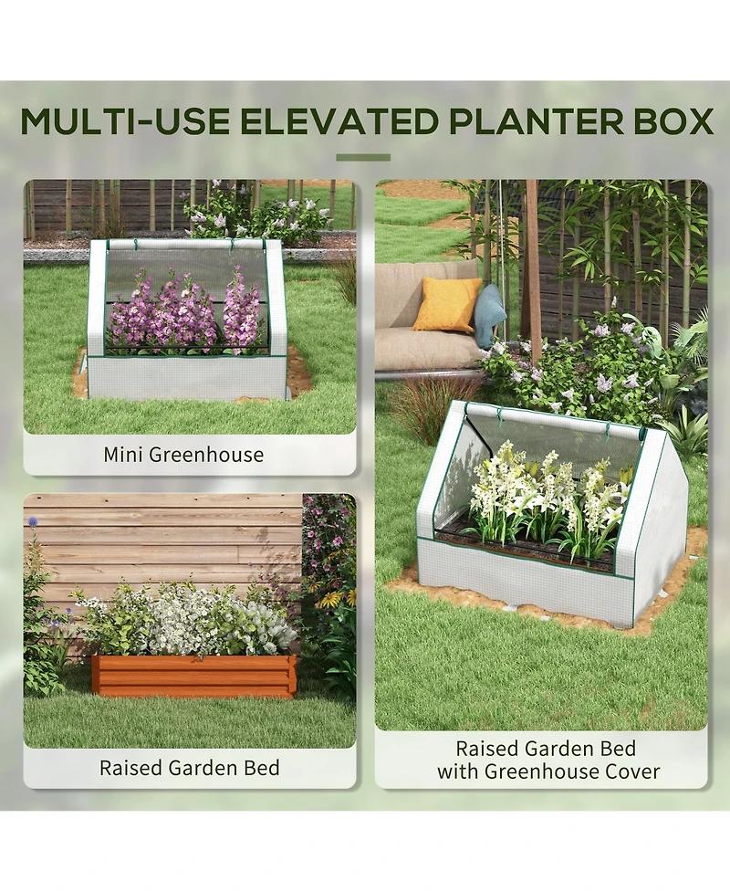 Outsunny Raised Garden Bed with Small house
