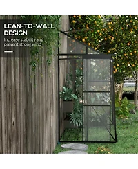 Outsunny 6' x 4' Polycarbonate Lean-to house,