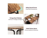 gaomon 3-Piece 2-Person Vintage Square Dining Table Set