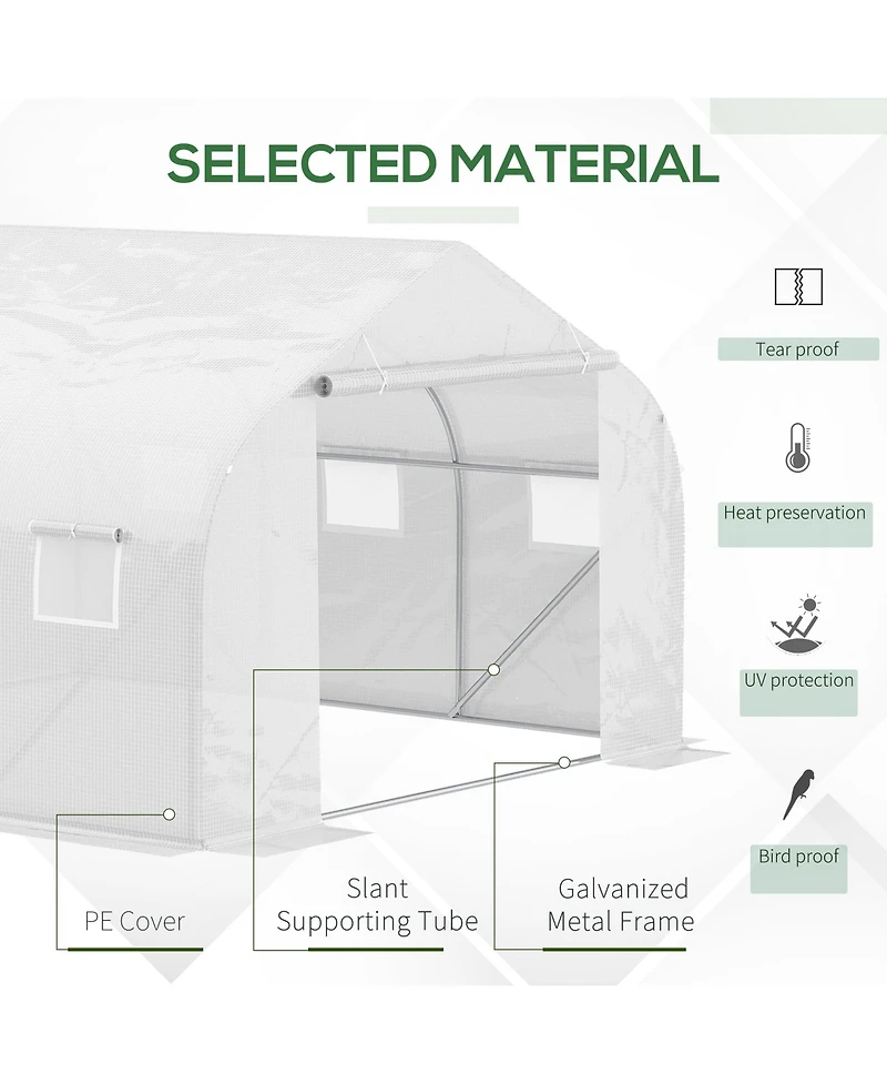 Outsunny 12' x 10' x 7' house Large Portable Walk-in Hot House