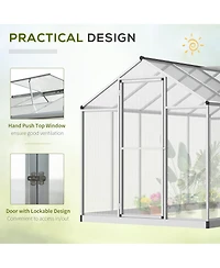Outsunny 10' x 6' Portable Outdoor Walk-In Garden house w/ Roof Vent