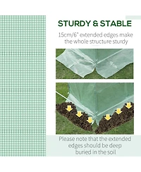 Outsunny Additional Hot House / Plant Nursery Cover & Tarp w/ Zipper Door Green