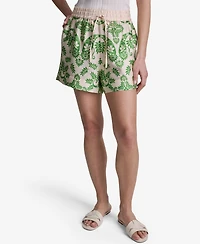 Bcbg Women's Botanical Print Pull-On Polyester Shorts