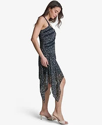 Bcbg Women's Handkerchief Hem Fit & Flare V-Neck Dress