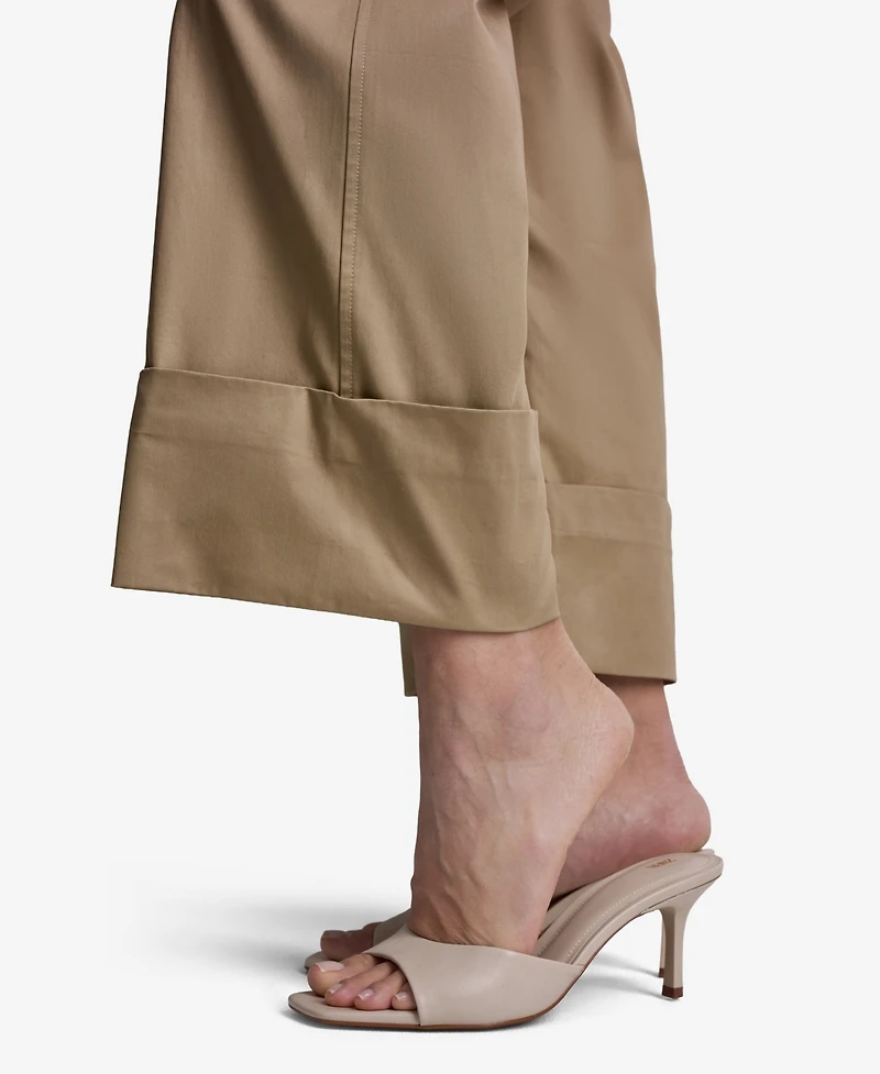 Bcbg Women's Cuffed Wide-Leg Cropped Pants