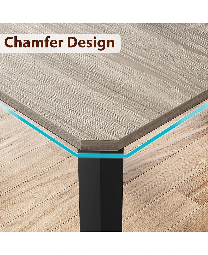 gaomon 6-8 Person 78.7" Industrial Rectangular Dining Table