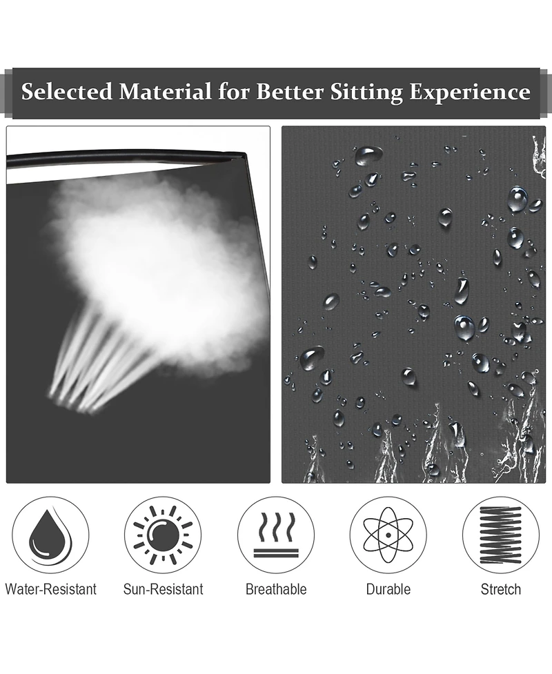 Gymax Patio 2-Person Glider Rocking Chair Loveseat Garden w/ Tempered Glass Table