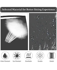 Gymax Patio 2-Person Glider Rocking Chair Loveseat Garden w/ Tempered Glass Table