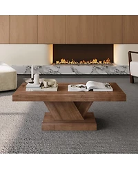 Streamdale Furniture 47" Modern Cross Leg Coffee Table