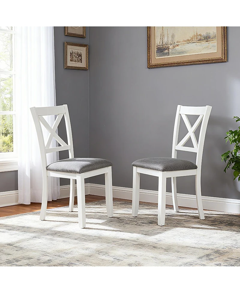 Streamdale Furniture Wooden Dining Chairs Set of 4 with Padded Seat