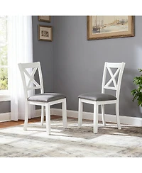 Streamdale Furniture Wooden Dining Chairs Set of 4 with Padded Seat