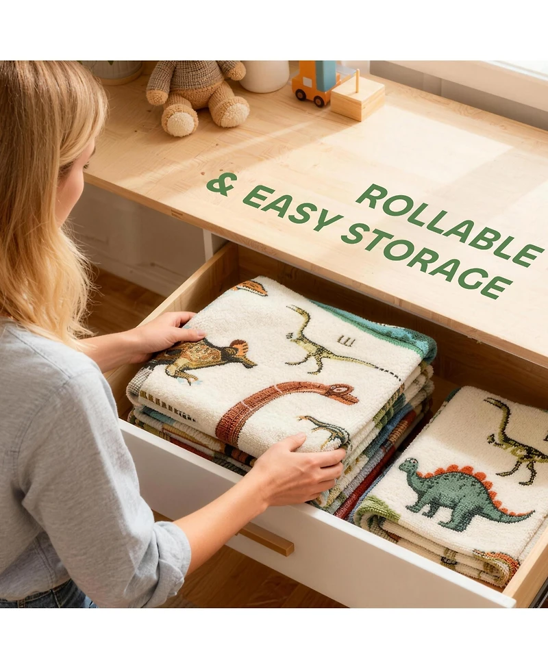 Qaba Dinosaur Pattern Foam Play Mat, 6.6' x 4.9'