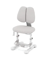 Gouun Kids Study Chair with Double Backrest, Adjustable Height and Footrest