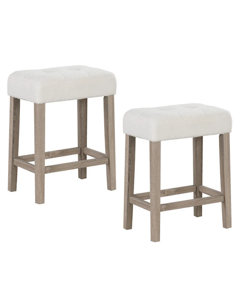 Gouun Upholstered Counter Height Bar Stools Set of 2.