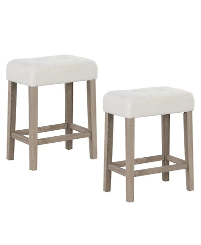 Gouun Upholstered Counter Height Bar Stools Set of 2.