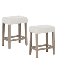 Gouun Upholstered Counter Height Bar Stools Set of 2.