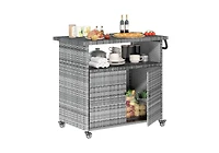 Aecojoy Outdoor Bar Cart with Wheels
