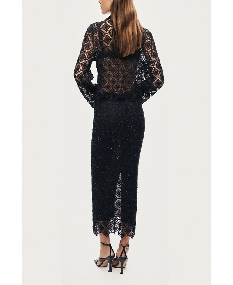Nocturne Women's Lace Sheer Jacket