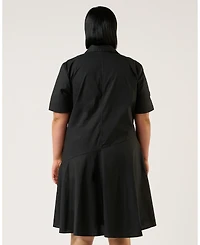 Estelle Obsidian Mini Shirt Dress