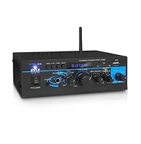 Pyle Mini Stereo Power Amplifier 2x40W with Bluetooth, Usb and Aux Inputs