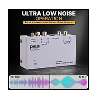 Pyle Ultra Compact Phono Turntable Preamp - Dc 12V Adapter Included