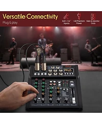 Pyle 6-Channel Bluetooth Studio Mixer with Dsp Effects