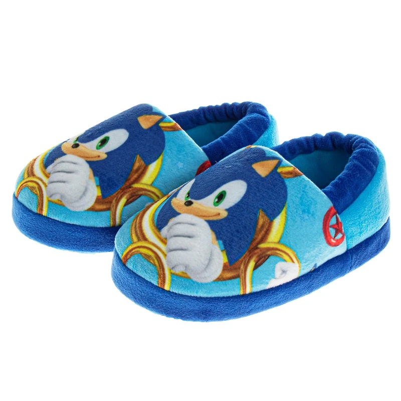 Sonic The Hedgehog Toddler Sega Kids' Slippers Lightweight, Plush