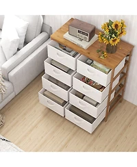 Gouun 8 Drawers Dresser with Removable Fabric Bins for Bedroom
