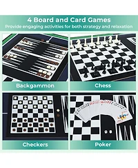 Slickblue 10 in 1 Combo Game Table with Foosball Multi Game Set