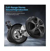 Pyle Waterproof Marine Speakers and 2-Channel Amplifier System Kit