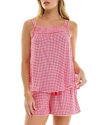 Roudelain Women's Sleeveless Top and Pull-On Shorts, 2Pc Set