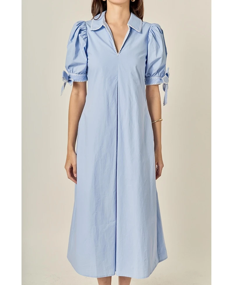 English Factory Women's Stitch Detailed Midi Dress